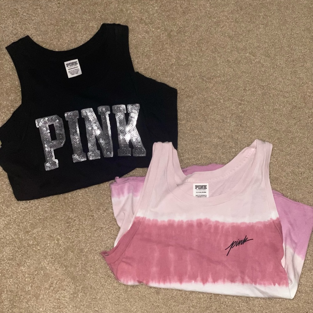 Pink (vs) tank tops size xs and s